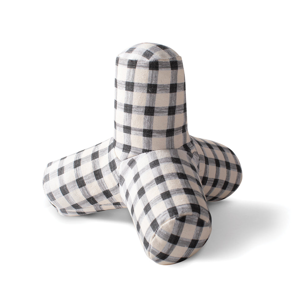 PETSHOP GAME ON PAINTED GINGHAM DOG TOY